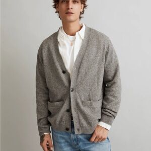 Men's Gray Cardigan Sweater